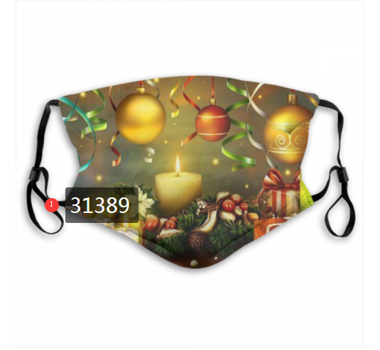 2020 Merry Christmas Dust mask with filter 34->mlb dust mask->Sports Accessory